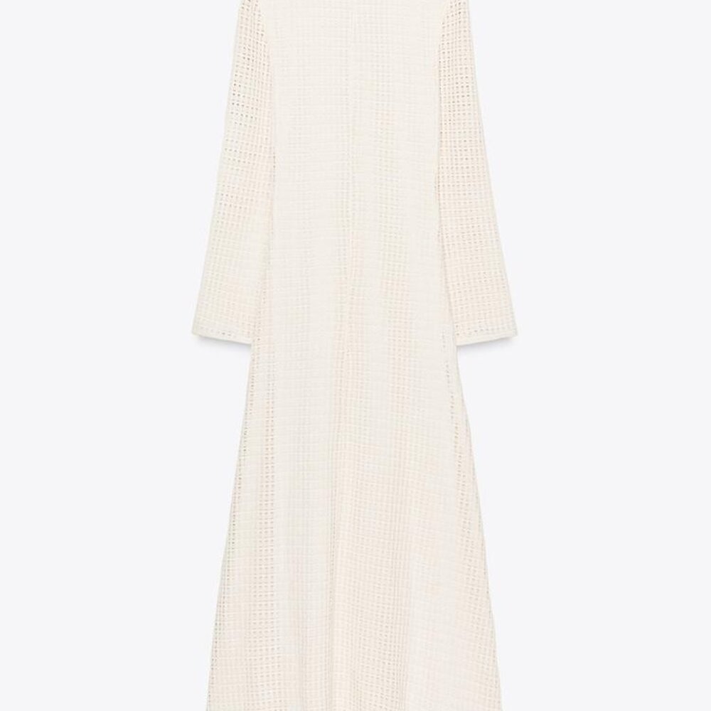 NWT ZARA CROCHET MIDI DRESS XS - Picture 2 of 8